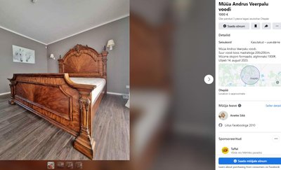 Oksjonile pandud Andrus Veerpalu voodi