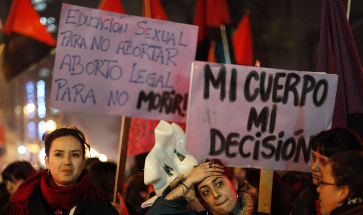 "Minu keha, minu õigus". Abordi pooldajad 2013. aastal protestil Santiagos