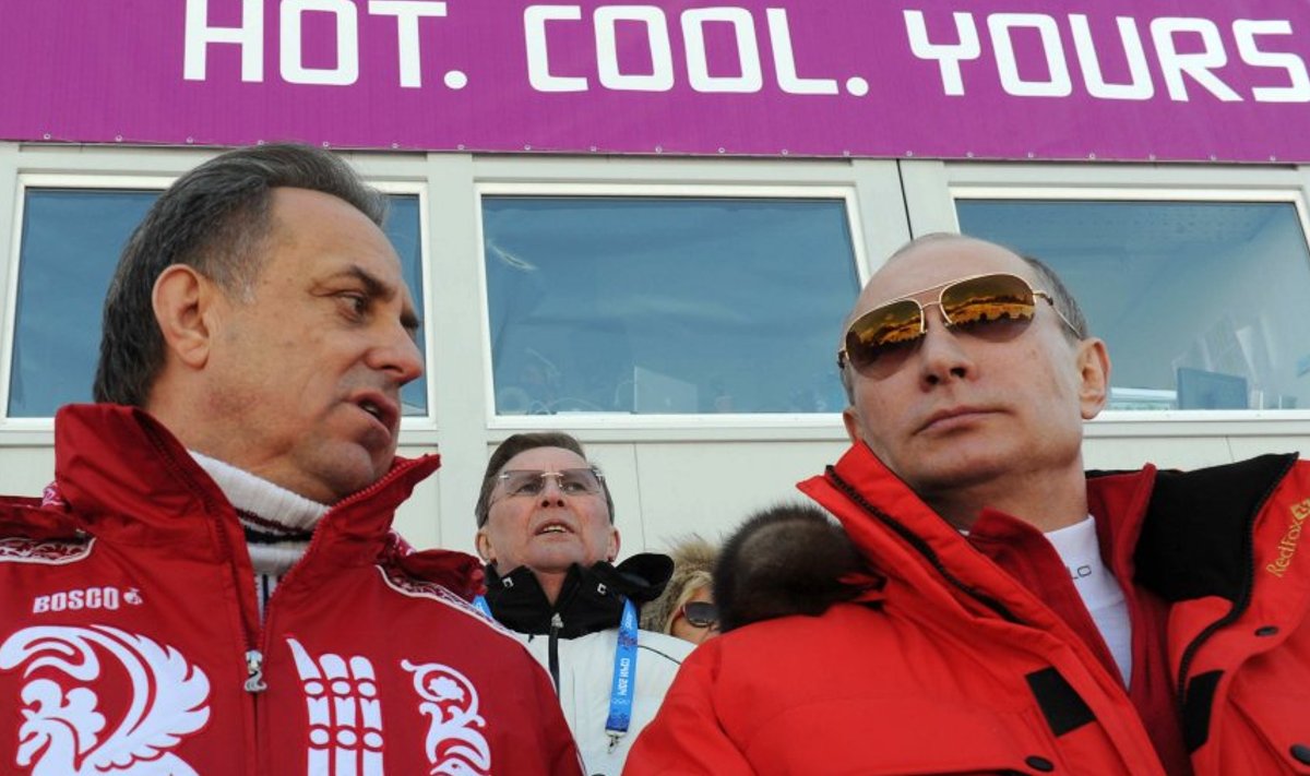 Vitali Mutko ja Vladimir Putin Sotši olümpial