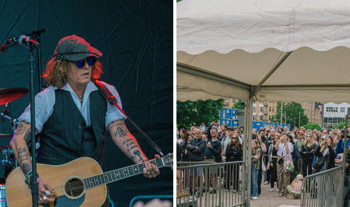 Johnny Depp esines Helsingi bluusifestivalil.
