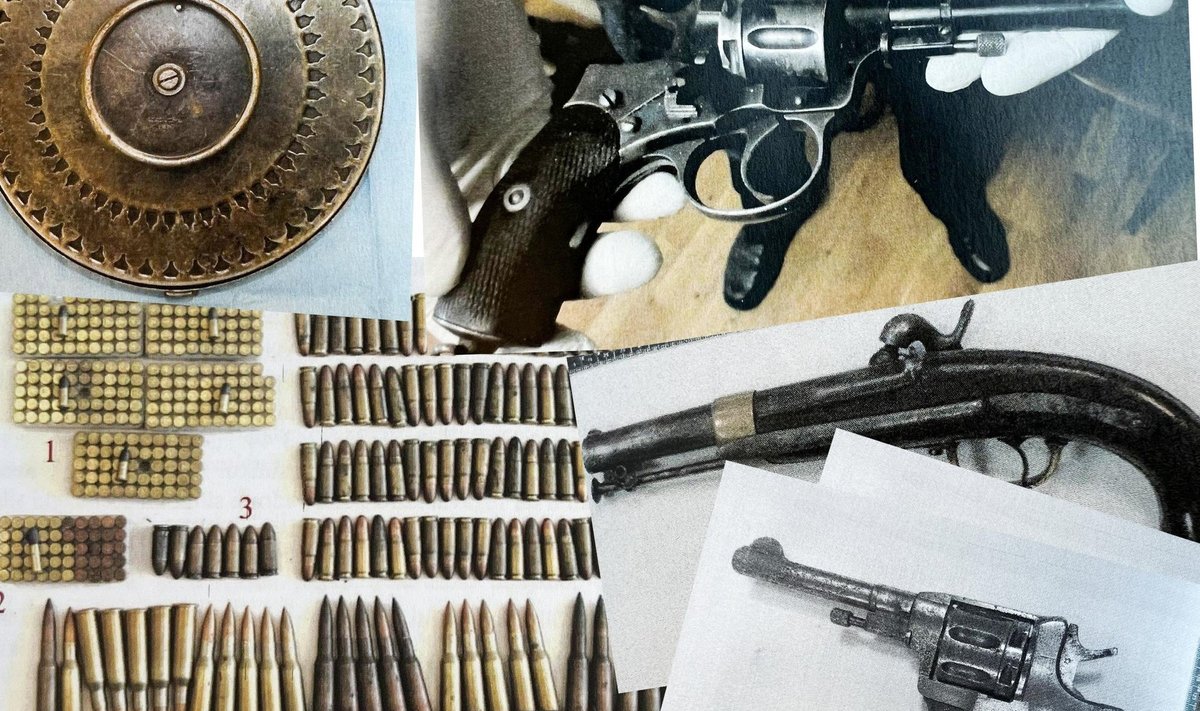 VANAISA PÄRANDUS: Antiigikaupmehel Egon Römmelil oli muljetavaldav vanade relvade kogu. Ka ta ise ei teadnud politseinikele öelda, kui palju relvi ja moona tal täpselt kokku olla võis.