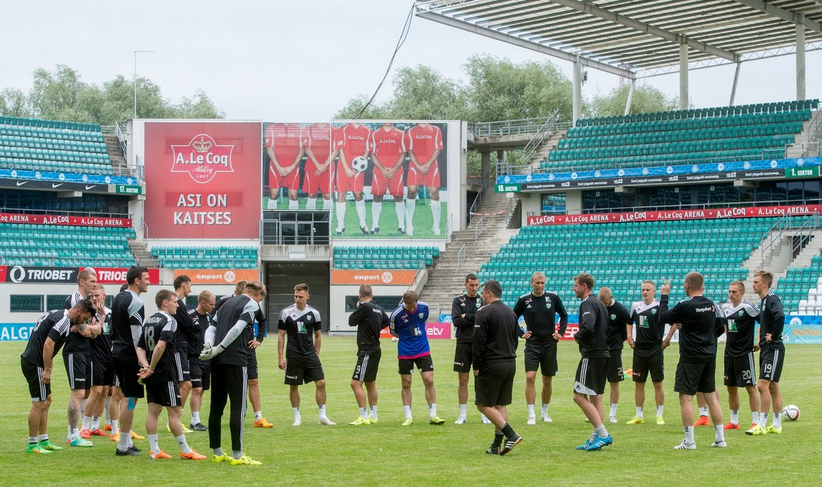 FC Levadia treening Lilleküla staadionil.