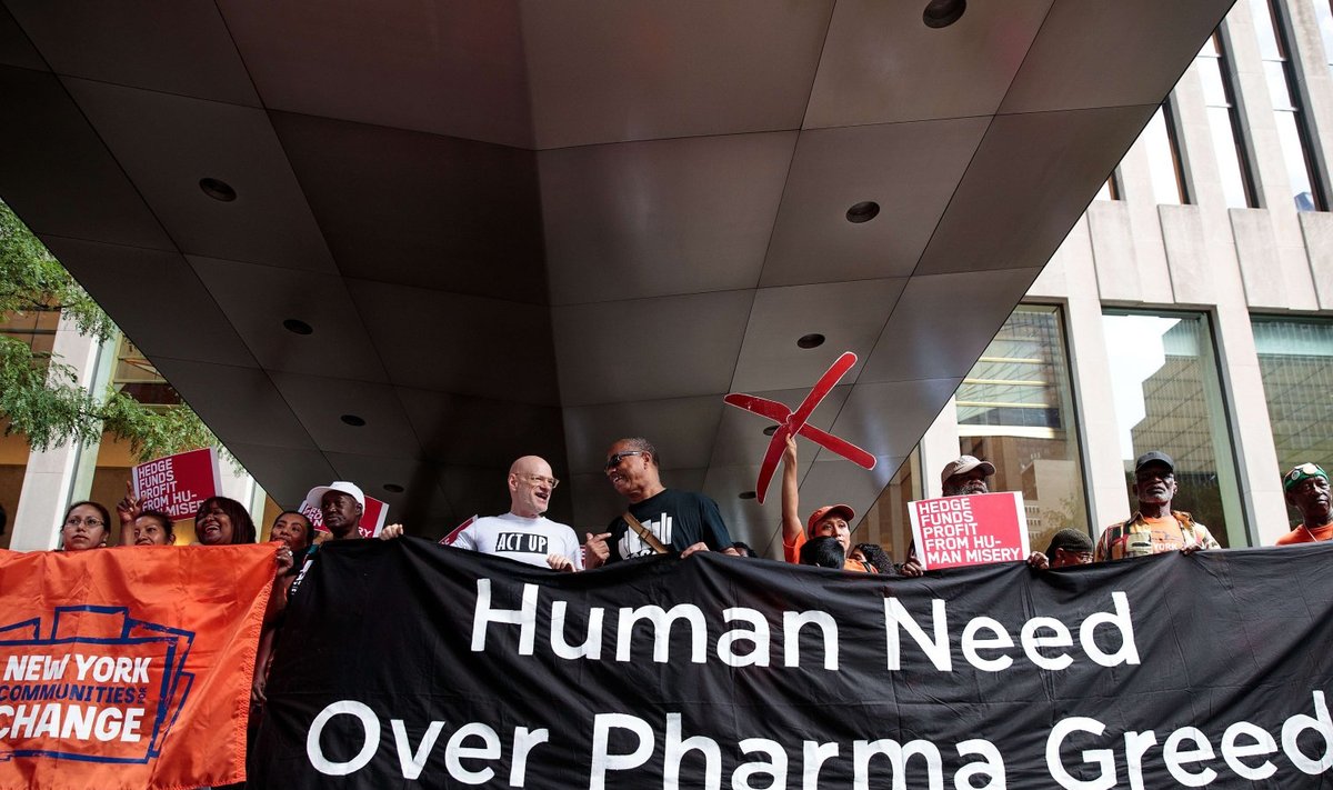 New Yorgis protestiti ravimifirmade ahnuse vastu