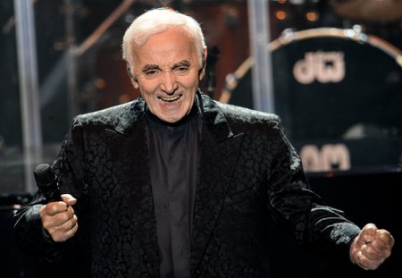Charles Aznavour performs in Moscow