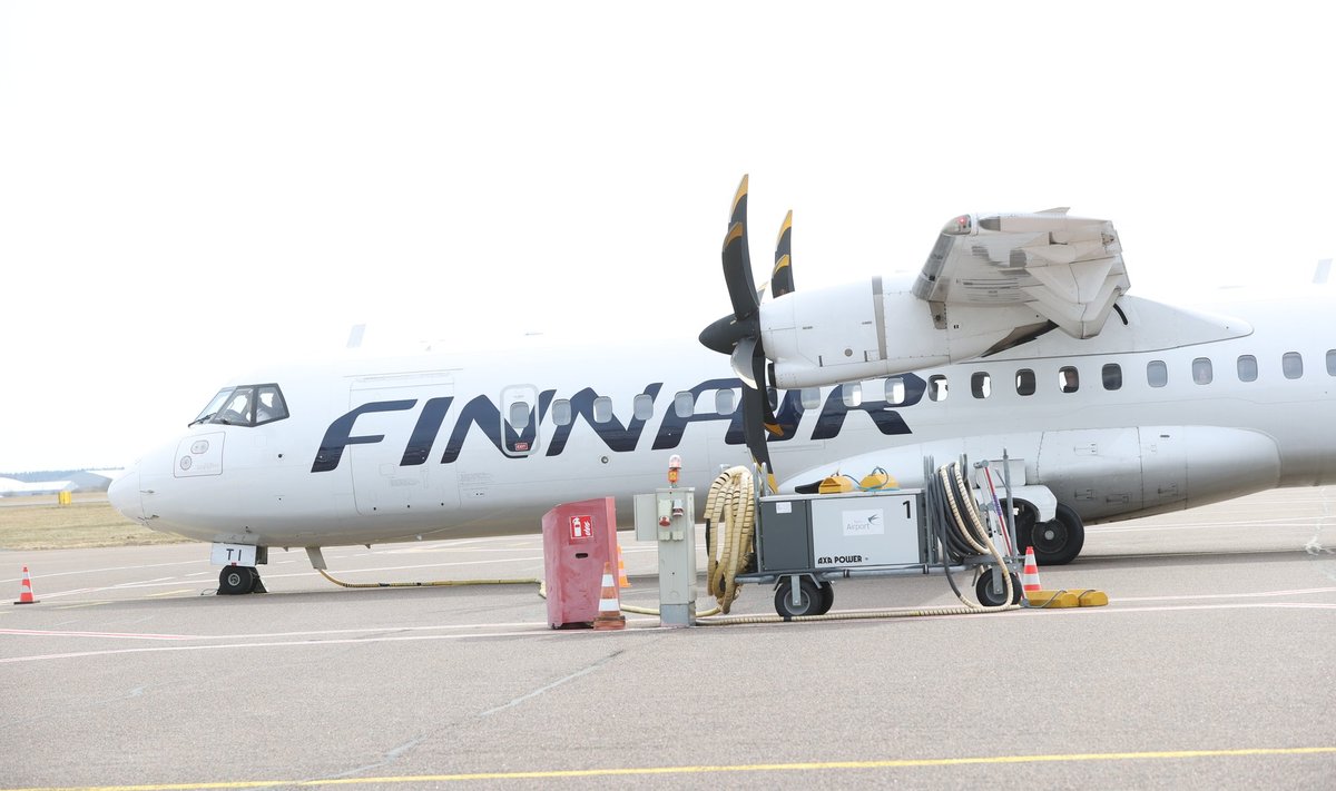 Finnairi lend Tartu lennujaamas