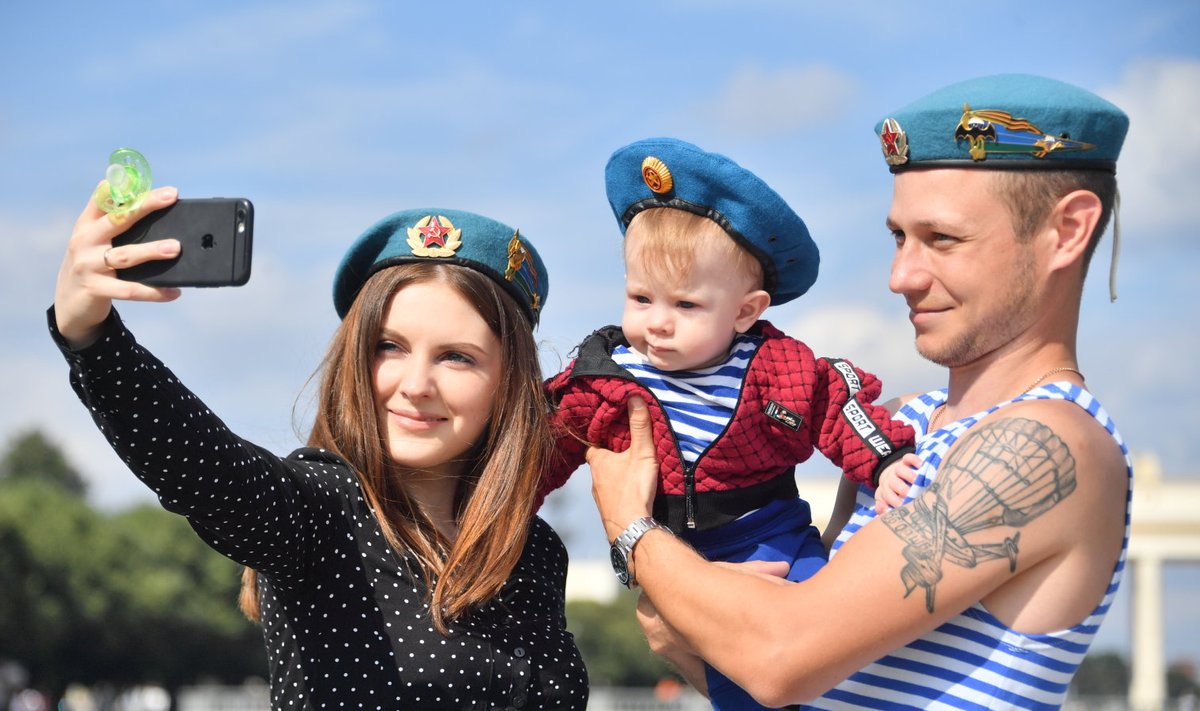 Празднование Дня десантника в Москве