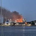 ВИДЕО и ФОТО | Ночью в Пыхья-Таллинне сгорел бар, владелец подозревает поджог