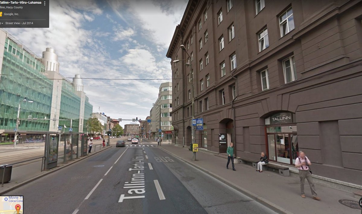 Tallinn, Narva mnt 2 juures (Google Street View ekraanitõmmis)