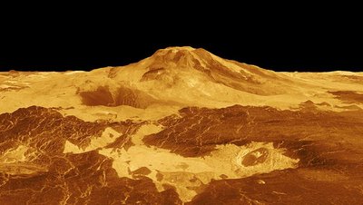 3D mudel Veenusel asuvast Maat Monsi vulkaanist