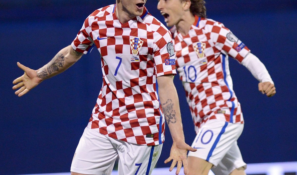 Horvaatia saab uhkustada võimsa keskväljaga, kus teevad tegusid Ivan Rakitic (nr 7) ja Luka Modric.
