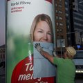 FOTOD: Poliitilise reklaami keelu tõttu kleebiti poliitikute plakatid üle