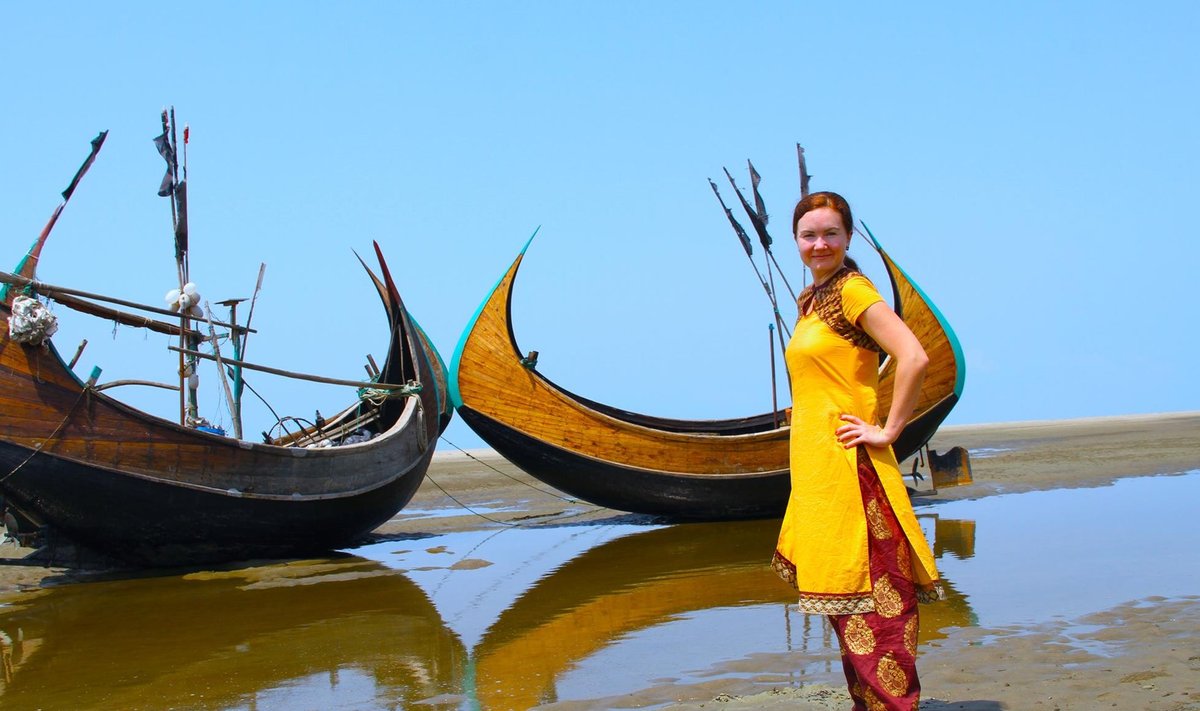 MAAILMA PIKIMAL LIIVARANNAL: Kerli Nõu Bangladeshis, 120-kilomeetrisel Cox Bazari rannaribal.
