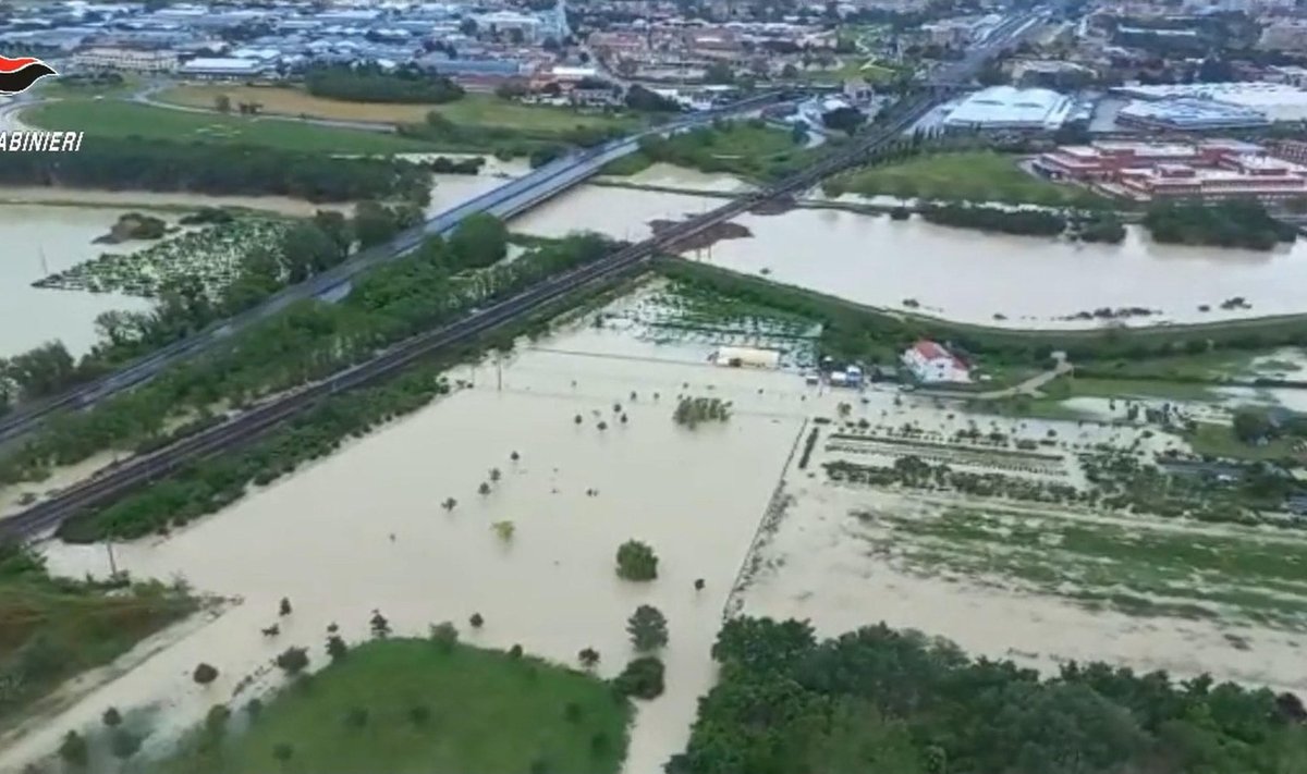 Üleujutused Emilia-Romagna piirkonnas, kus oleks sel nädalal pidanud toimuma F1 etapp.
