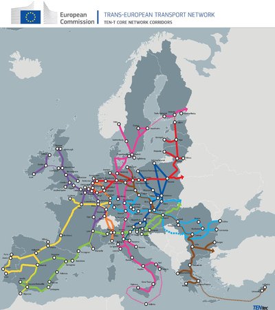 Kaubaveokoridorid Euroopa Komisjoni plaanides. https://mir-initiative.com