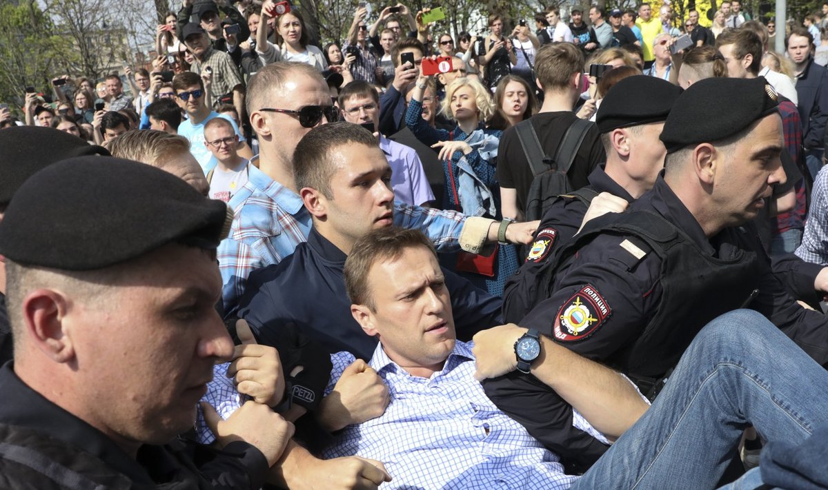 Navalnõi kinnivõtmine 2018. aasta Putini-vastasel protestil