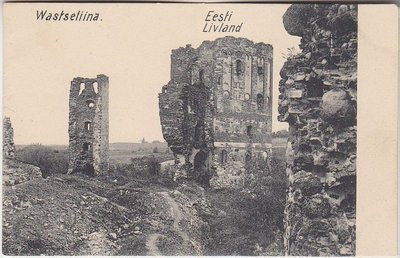 Linnuse varemed 1920. aastatel.