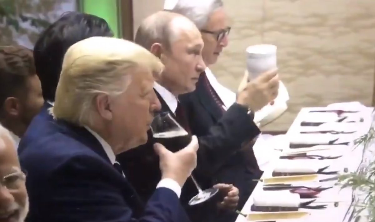 Venemaa president Vladimir Putin jõi G20 tippkohtumise pidulikult õhtusöögil oma termosest teed