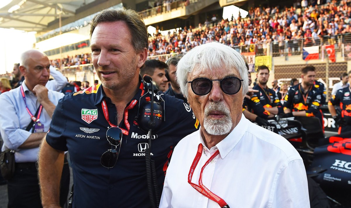 Christian Horner ja Bernie Ecclestone.