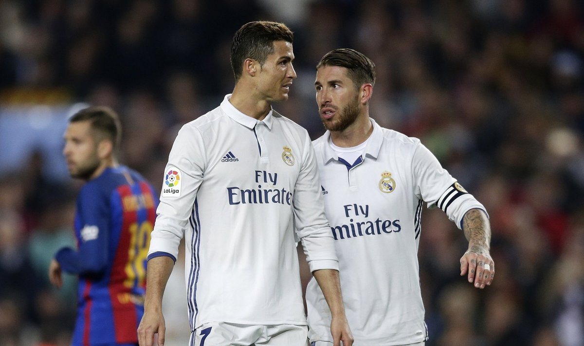 Cristiano Ronaldo (vasakul) ja Sergio Ramos.