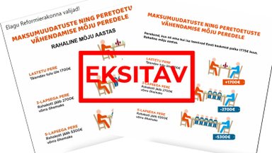 FAKTIKONTROLL | Ei, viie lapsega pere rahakott ei jää aastas 5300 euro võrra õhemaks
