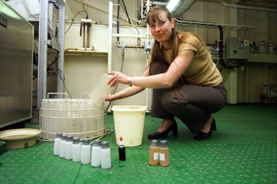 Inga Lips mõõdab koos TalTechi mereteadlastega mikroplasti sisaldust meres.