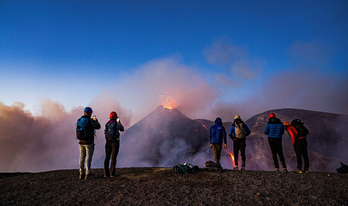 Etna vulkaan purskab taas. 