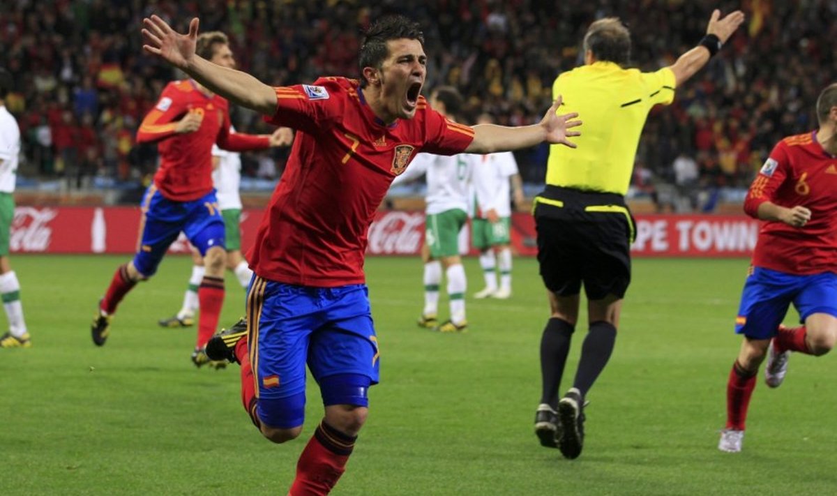 David Villa (Hispaania) lõi 1:0