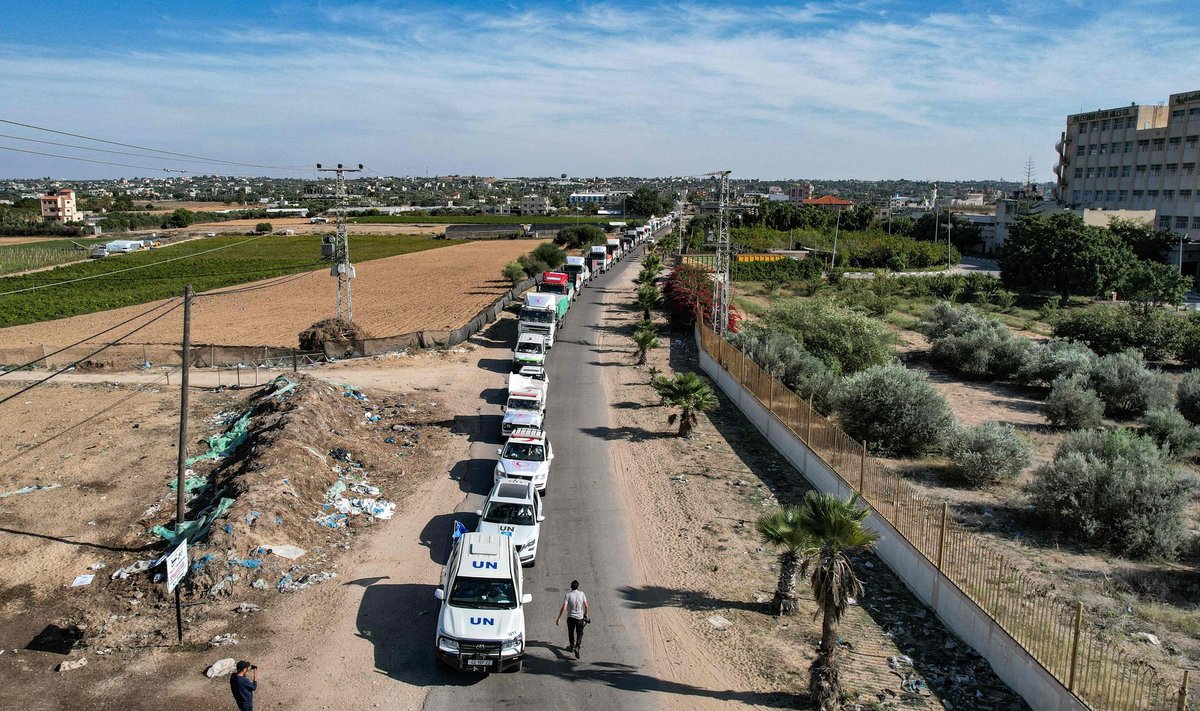 Egiptusest saabuvad humanitaarabi veoautod, 21.10.2023