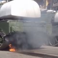 Vene paraadil lahvatas põlema raketisüsteem BUK