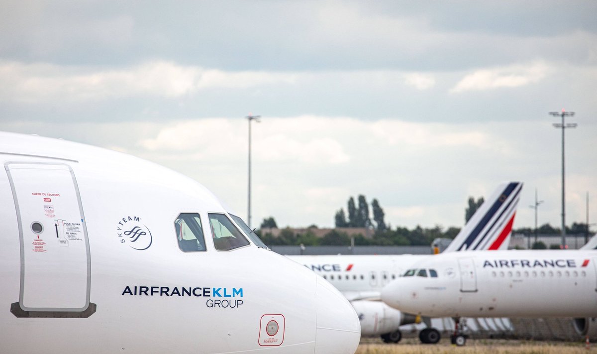 Air France-KLMi lennuk Orly lennujaamas Pariisi lähedal