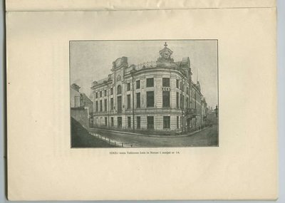 Nunne ja Laia tänava nurgamaja 1920. aastatel, kui seal asus Eesti Esimene Kinnituse Selts.