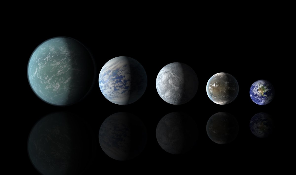 Seni avastatud arvatavalt elu toetavad eksoplaneedid Kepler-22b, Kepler-69c, Kepler-62e, Kepler 62f ja Maa