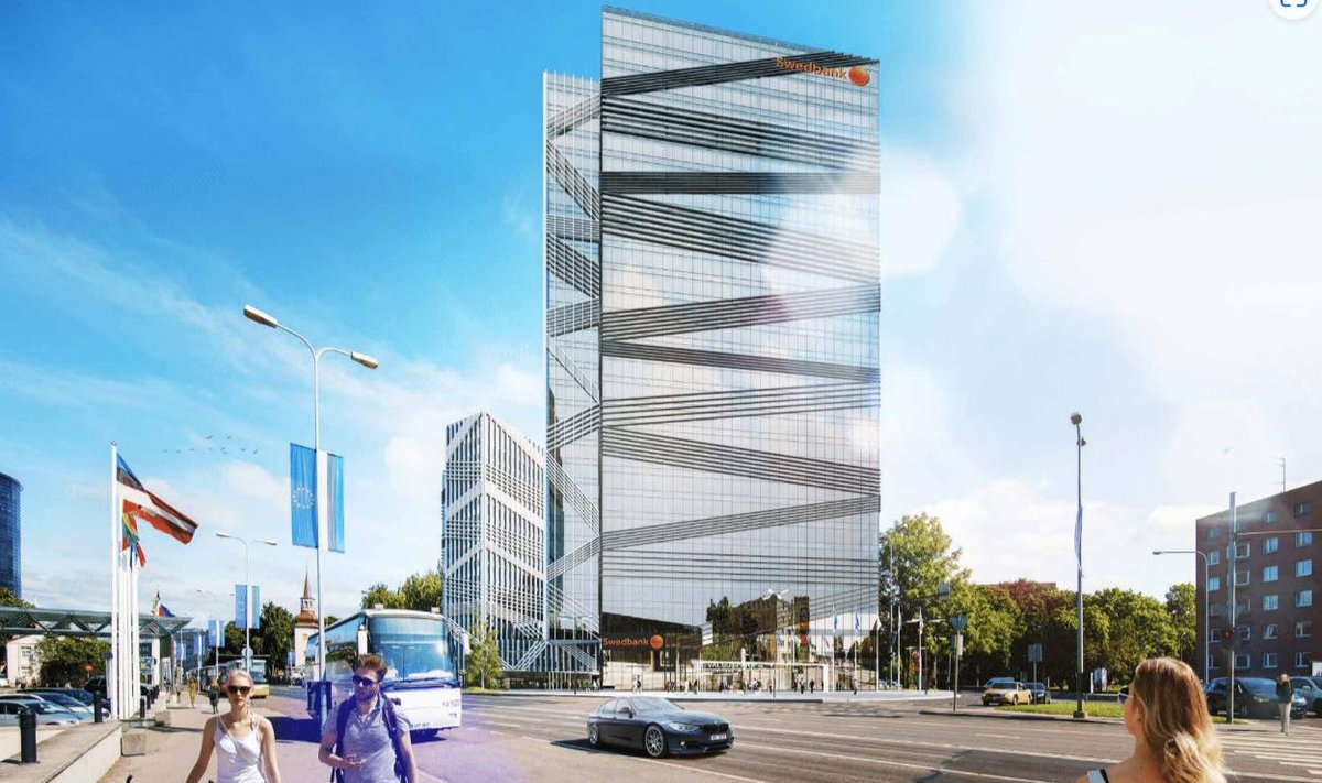 MOODNE KONTOR: Arteri kvartali kõige kõrgemasse majja kolib peagi Swedbank. Tegemist on Tallinna kõrgeima, 28korruselise büroohoonega.