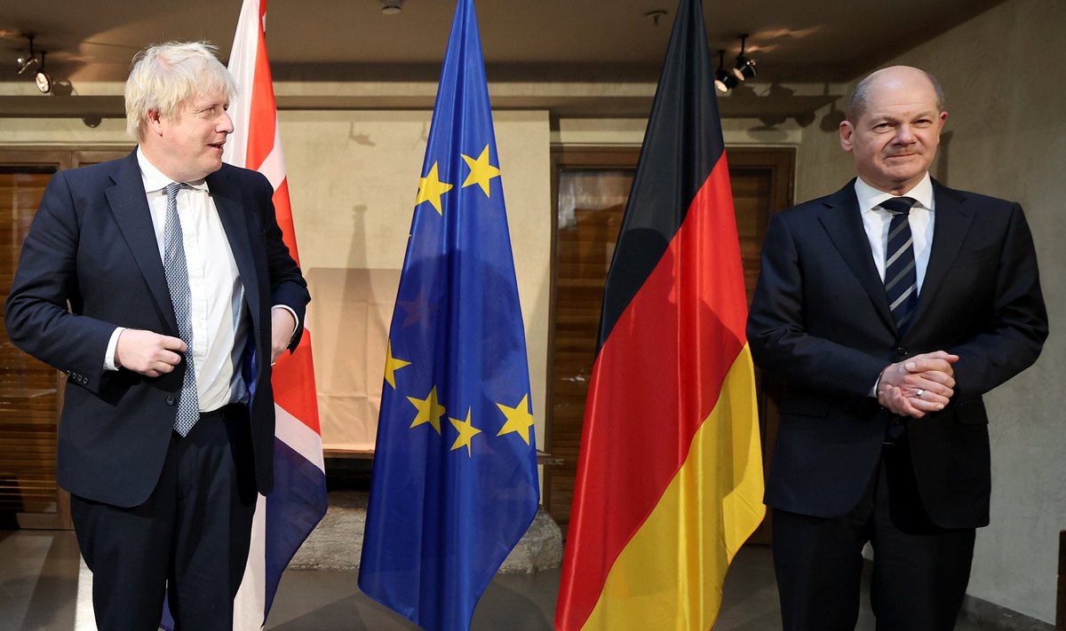 Boris Johnson ja Olaf Scholz 19. veebruaril