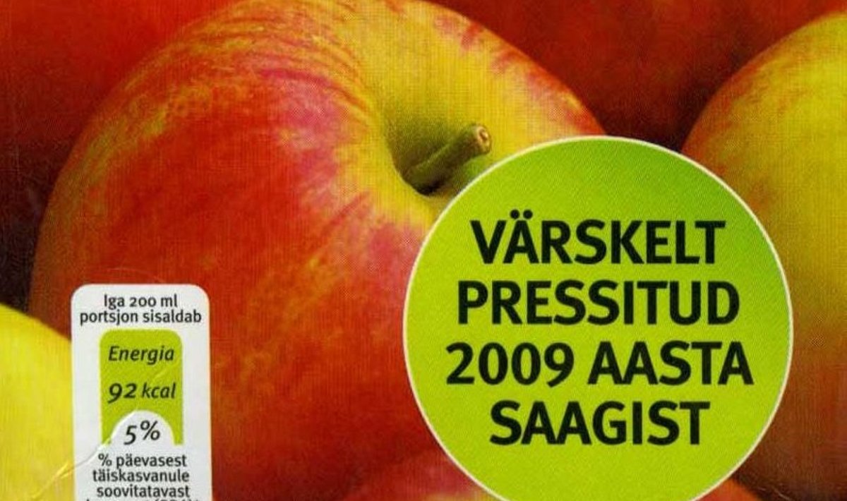 Nädala toode: Peagi on oodata ka 2008., 2007., 2006. ja 2005. aasta õunasaagist värskelt pressitud mahla!