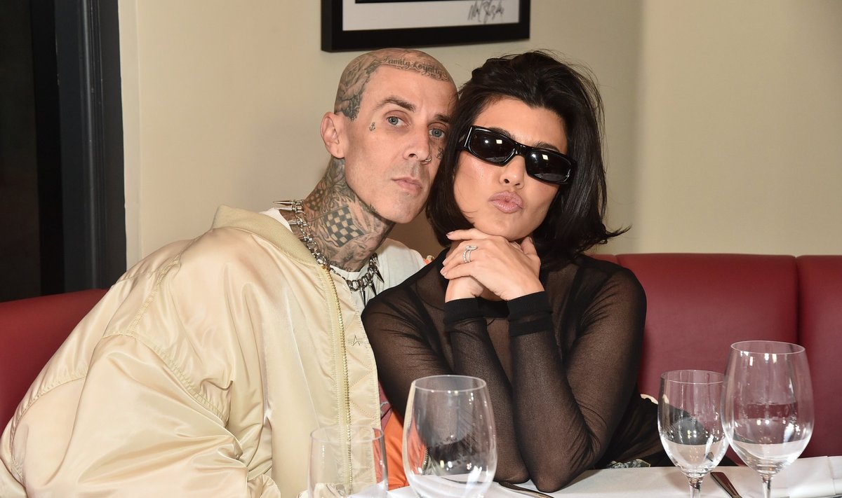 Travis Barker and Kourtney Kardashian Attend the Ribbon Cutting Ceremony at the Newly Opened Crossroads Kitchen at The Commons at Calabasas