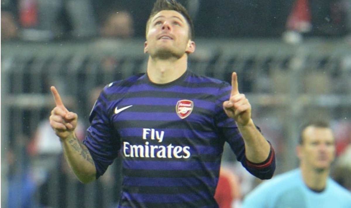 Olivier Giroud  lõi 1-0 Arsenalile