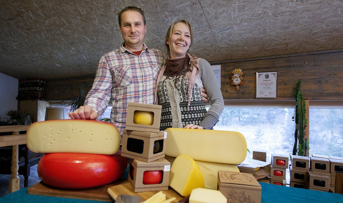 Aivar Alviste ja Erika Pääbus Andre juustufarmis.