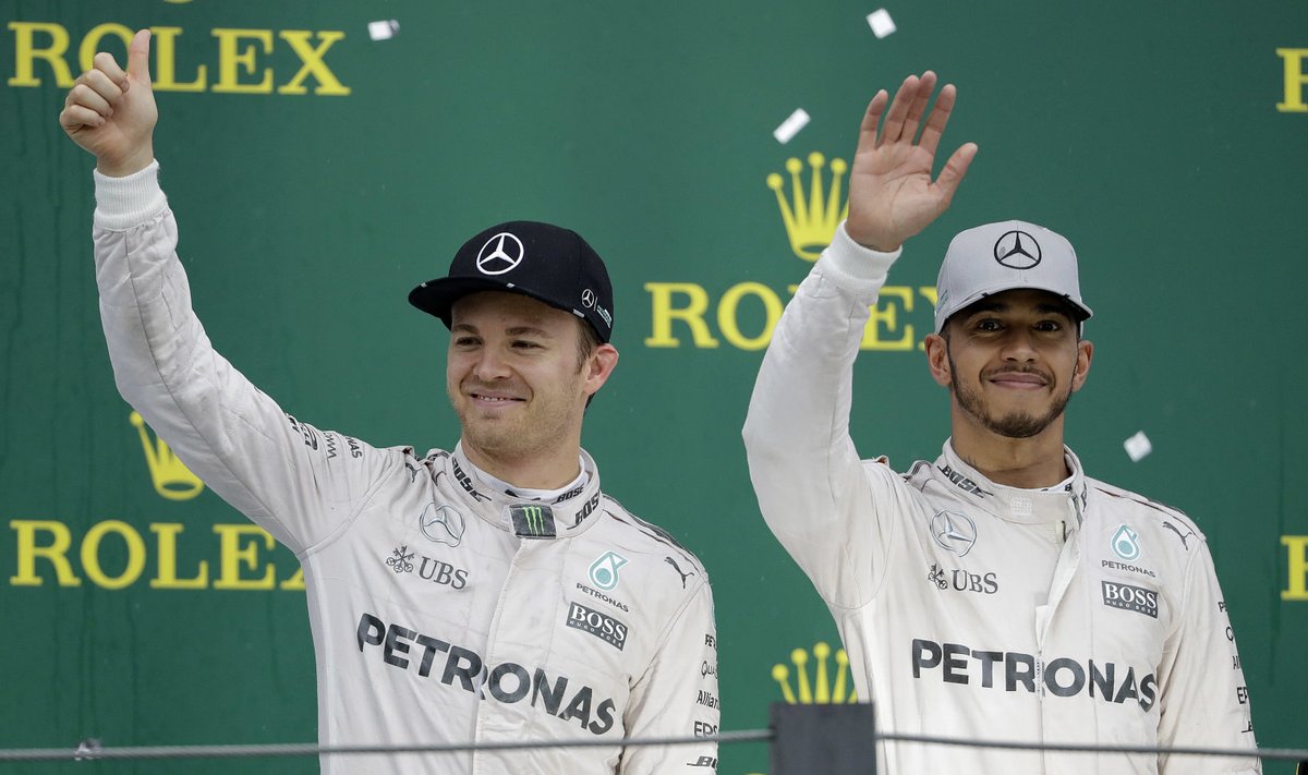 Nico Rosberg (vasakul) ja Lewis Hamilton. Kumb tuleb maailmameistriks?
