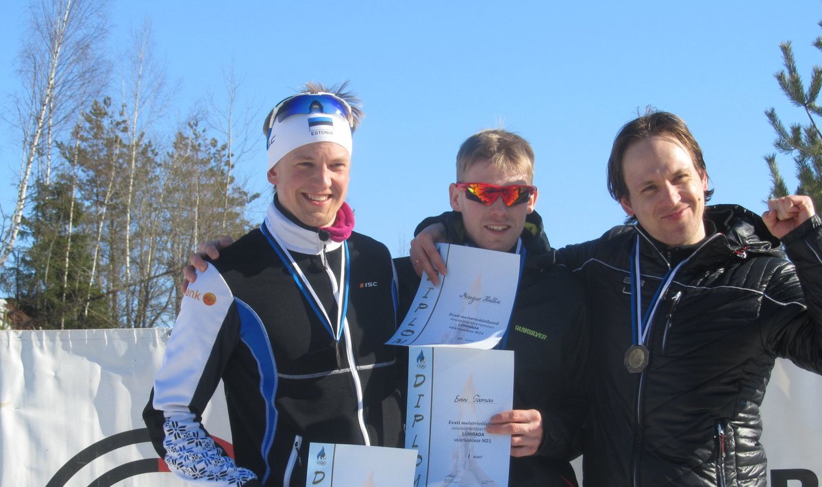 Mattis Jaama (2.koht), Even Toomas (võitja), Margus Hallik (3.koht) 
