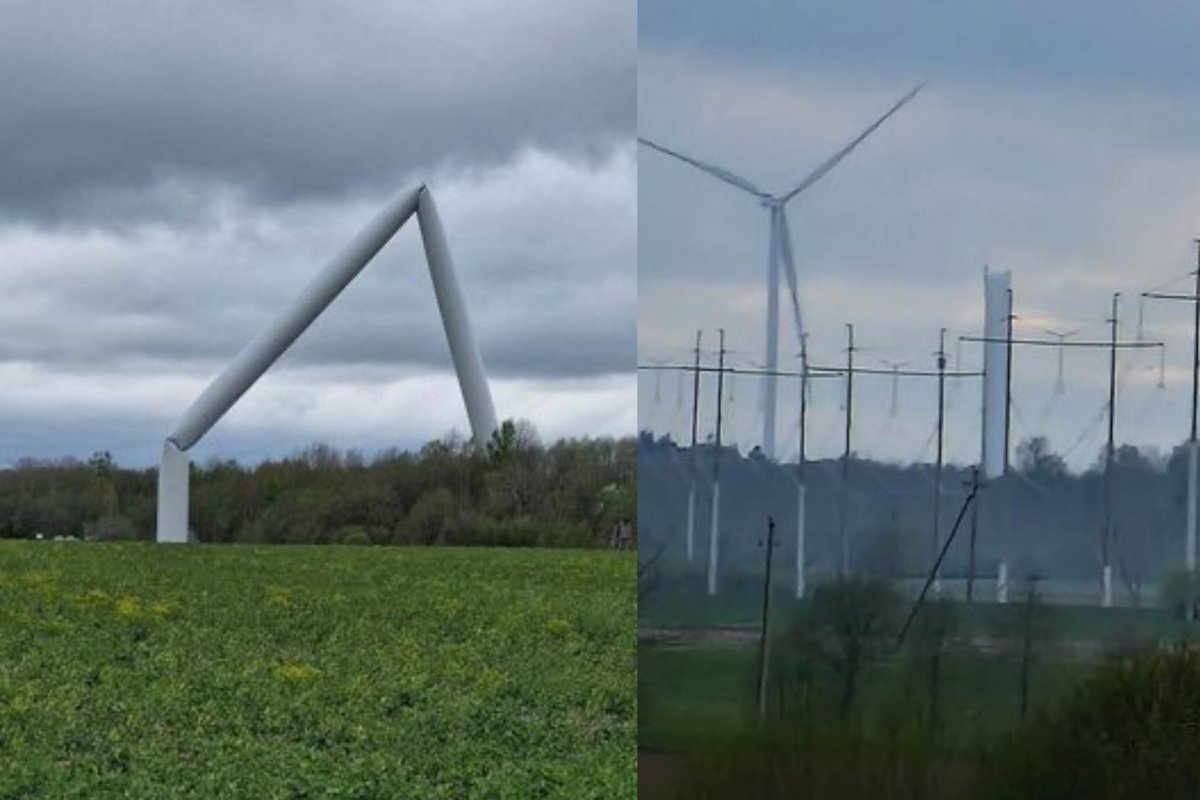 ФОТО | На крупнейшей ветряной электростанции Enefit Green рухнула ветряная  турбина - Delfi RUS