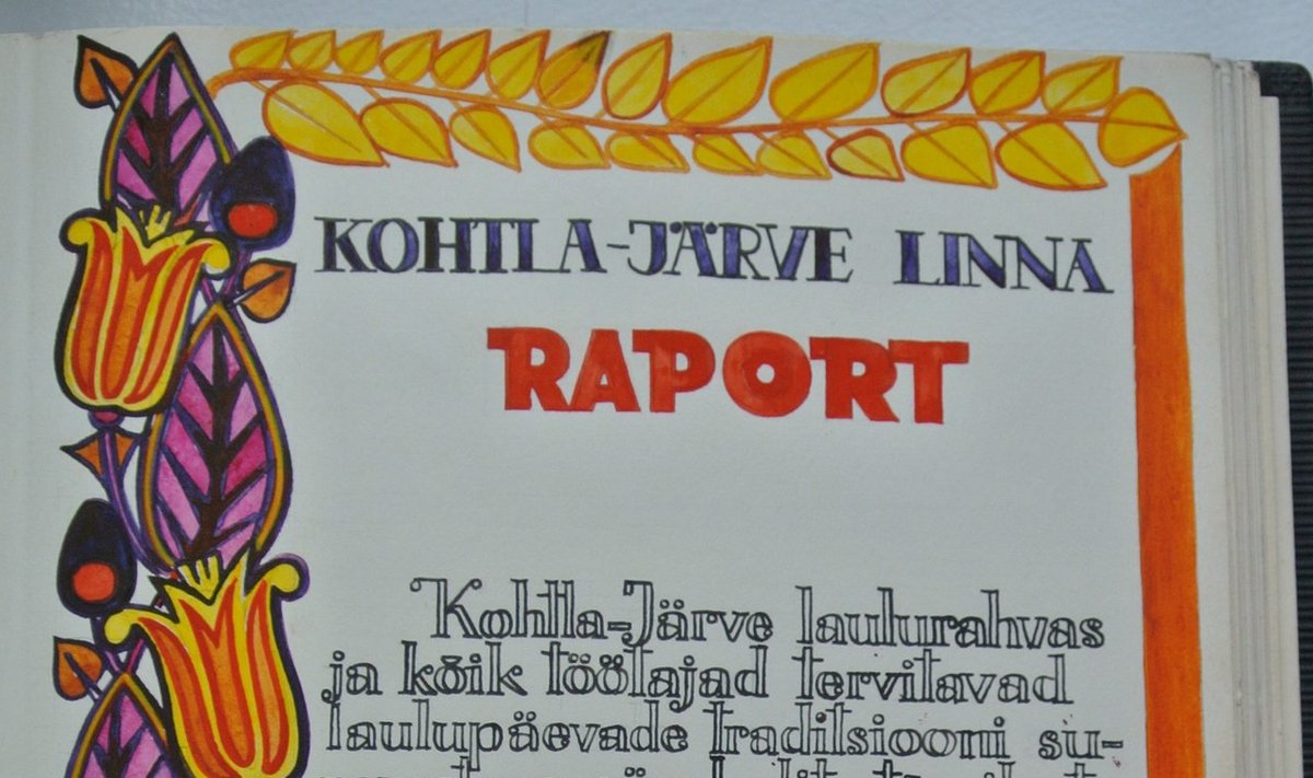 Juubelilaulupeo tuleteekonna raport Kohtla-Järve linn 1969