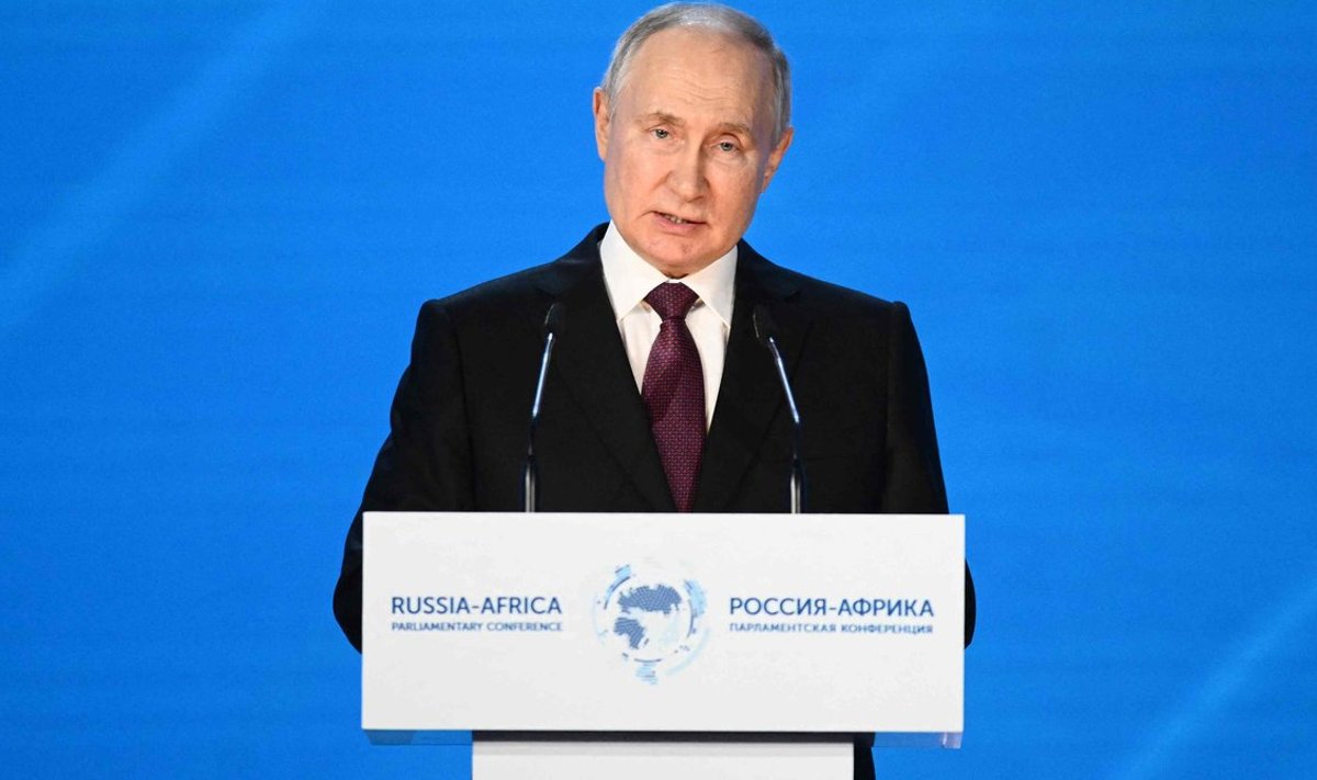 Vladimir Putin märtsis Moskvas korraldatud  Venemaa-Aafrika konverentsil.