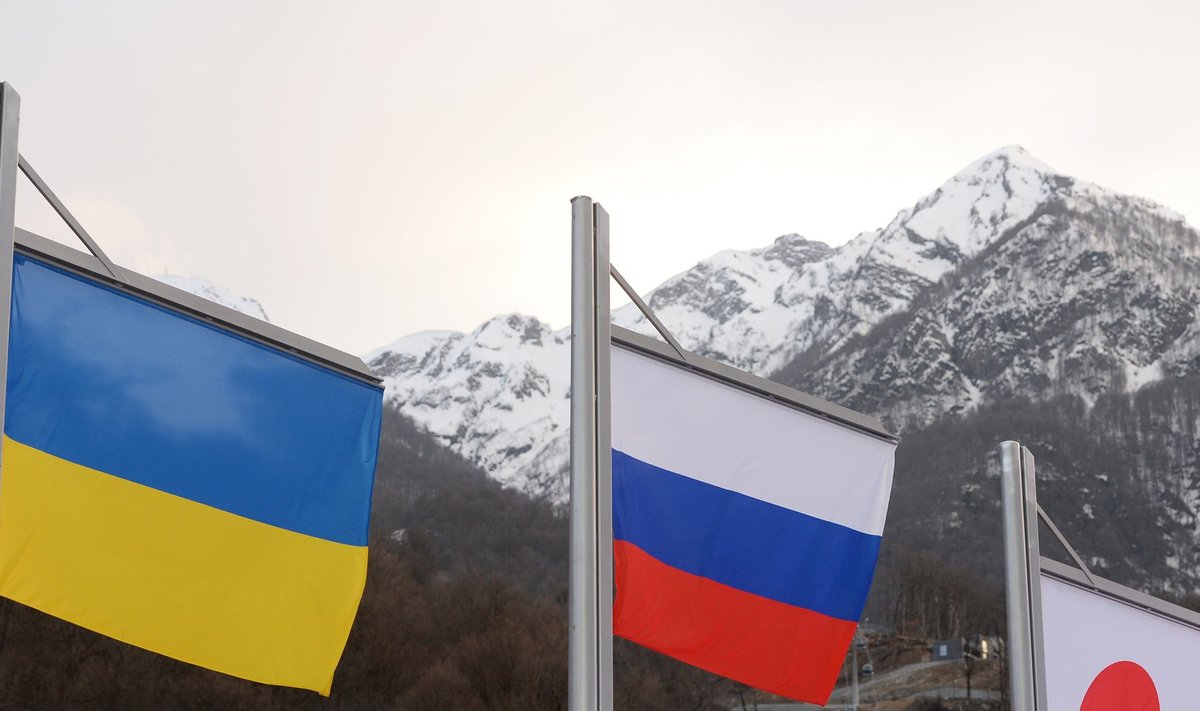 Ukraina ja Venemaa lipud