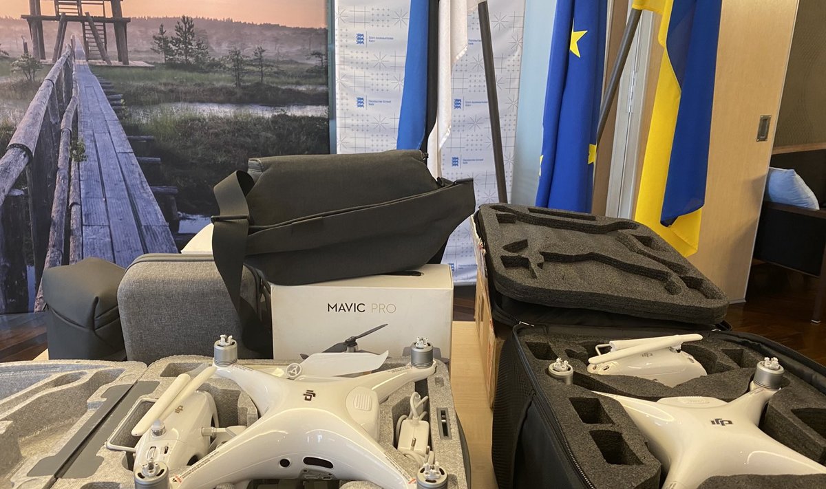Eestimaalaste poolt Ukrainale annetatud droonid.