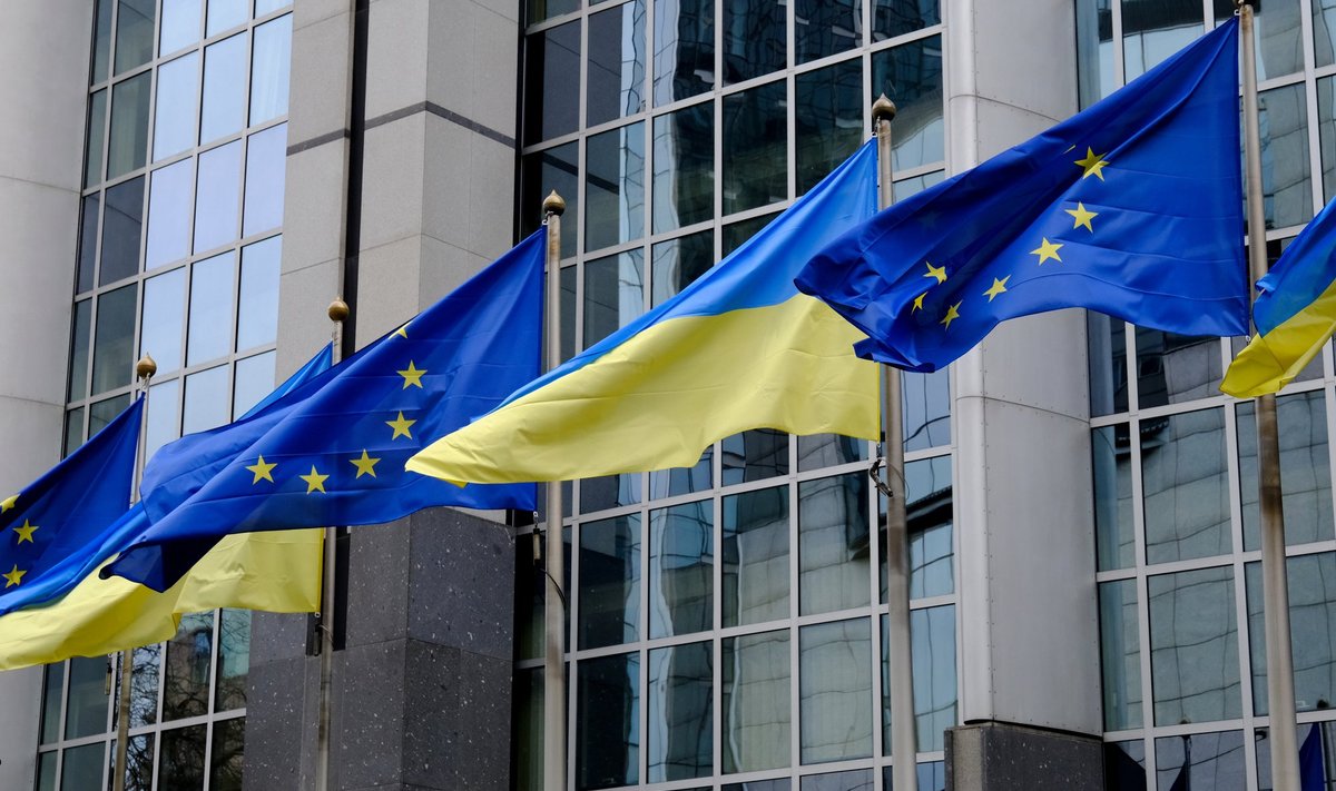 Флаги Европейского Союза и Украины