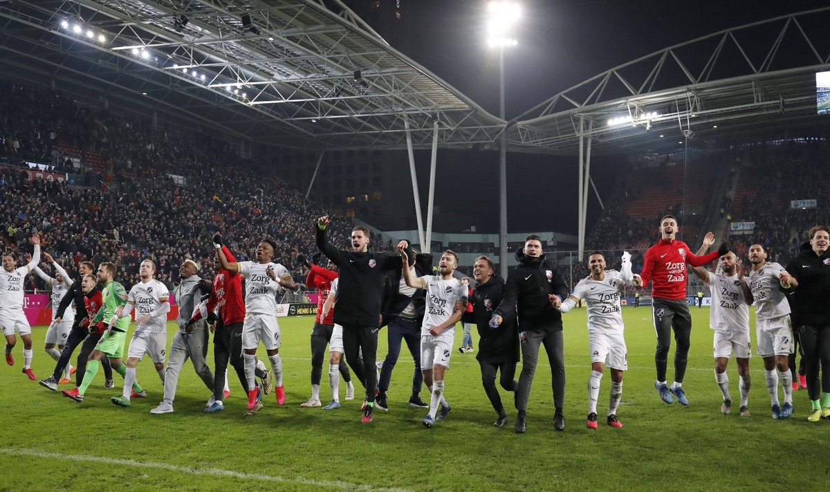 Utrechti mängijad pärast karikasarja poolfinaalis Ajaxi alistamist.