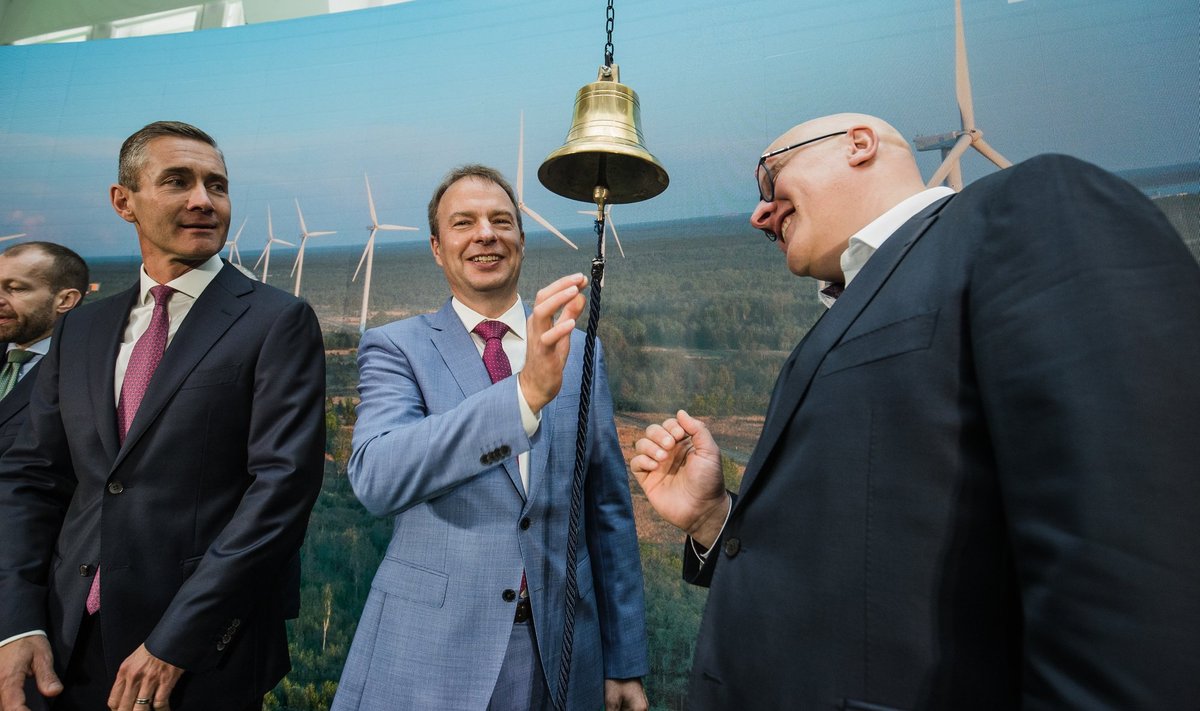 Enefit Greeni juht Aavo Kärmas (pildil paremal) tõdes, et kuigi energiafirma tootis tänavu 39% rohkem elektrit kui mullu, siis elektritoodang jäi varem planeeritust väiksemaks.