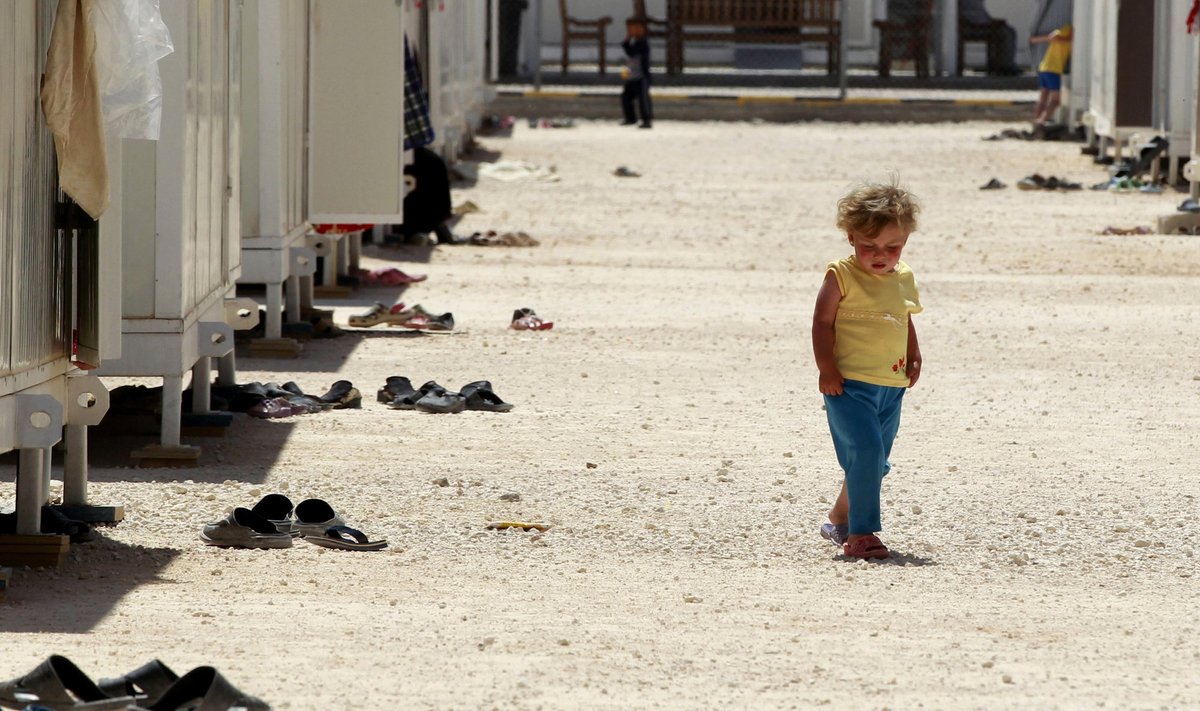 Pisike Süüria põgenik Mrajeeb Al Fhoodi põgenikelaagris