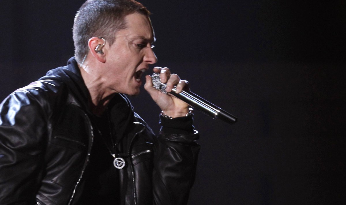 Eminem performs "I Need A Doctor" at the 53rd annual Grammy Awards in Los Angeles